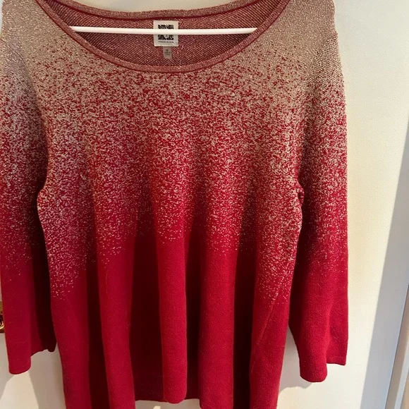 Anne Klein red and gold sweater - Picture 1 of 3